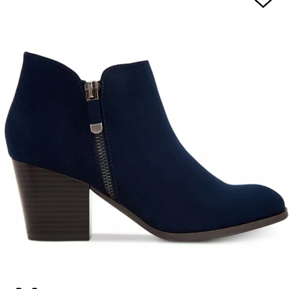 Style & Co Masrinaa Ankle Booties Navy -5.5 - Picture 2 of 9